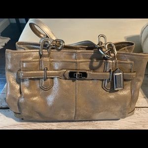 Silver Coach Bag